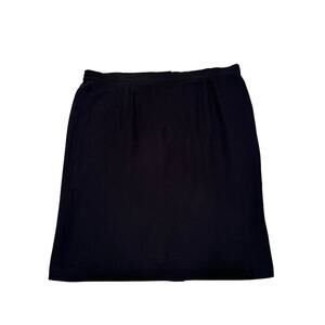 August Max Women Ppus Size Black Pencil Skirt Lined Button Zip Closure Sz 18w